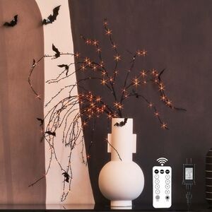 LED Willow Branch Lights 43" w/ Remote Halloween & Cozy Home Decor